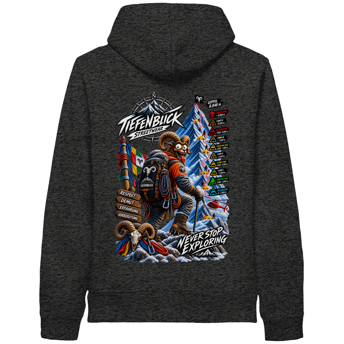 Tiefenblick Todeszone Fun - Organic Side Pocket Hoodie