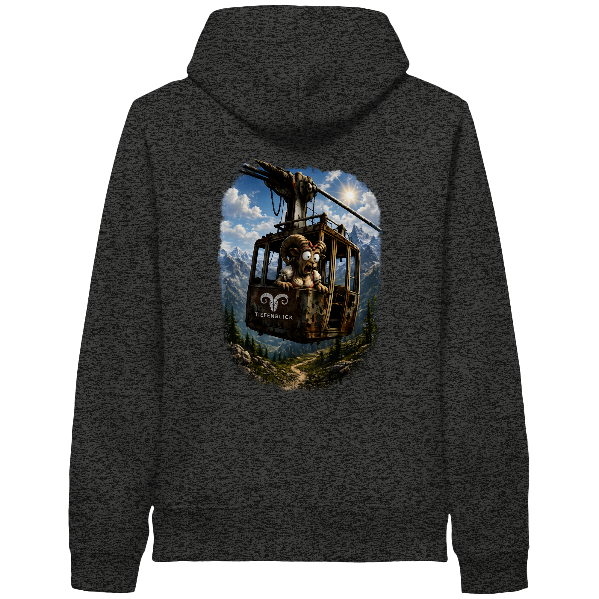 Tiefenblick Gondel Adrenalin Fun - Organic Side Pocket Hoodie