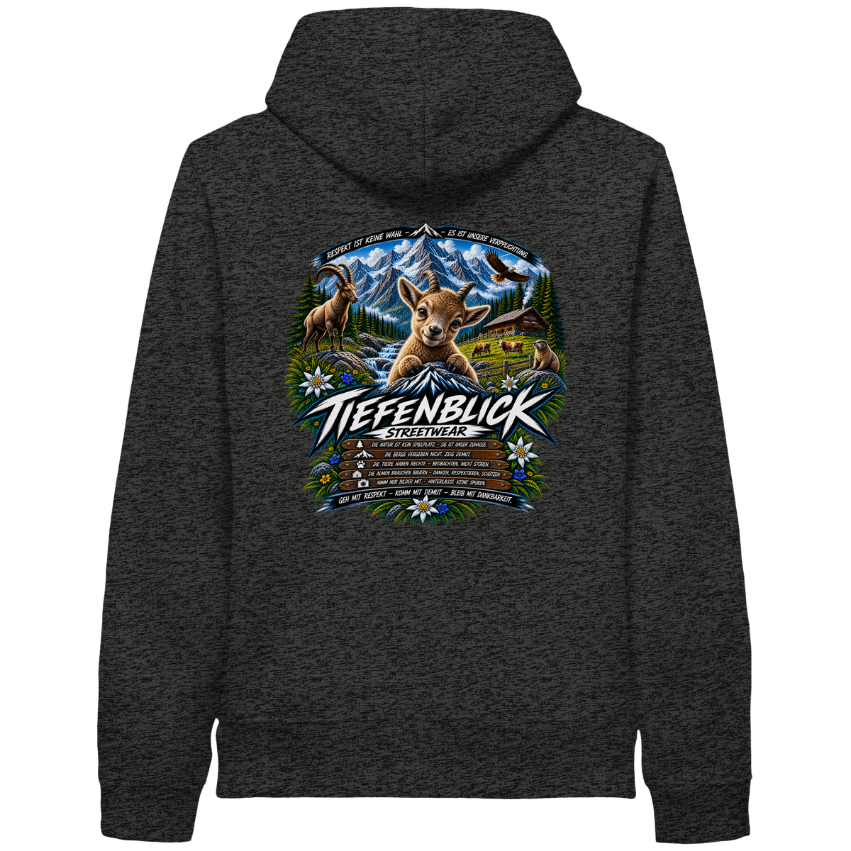 Tiefenblick Respekt Edition - Organic Side Pocket Hoodie