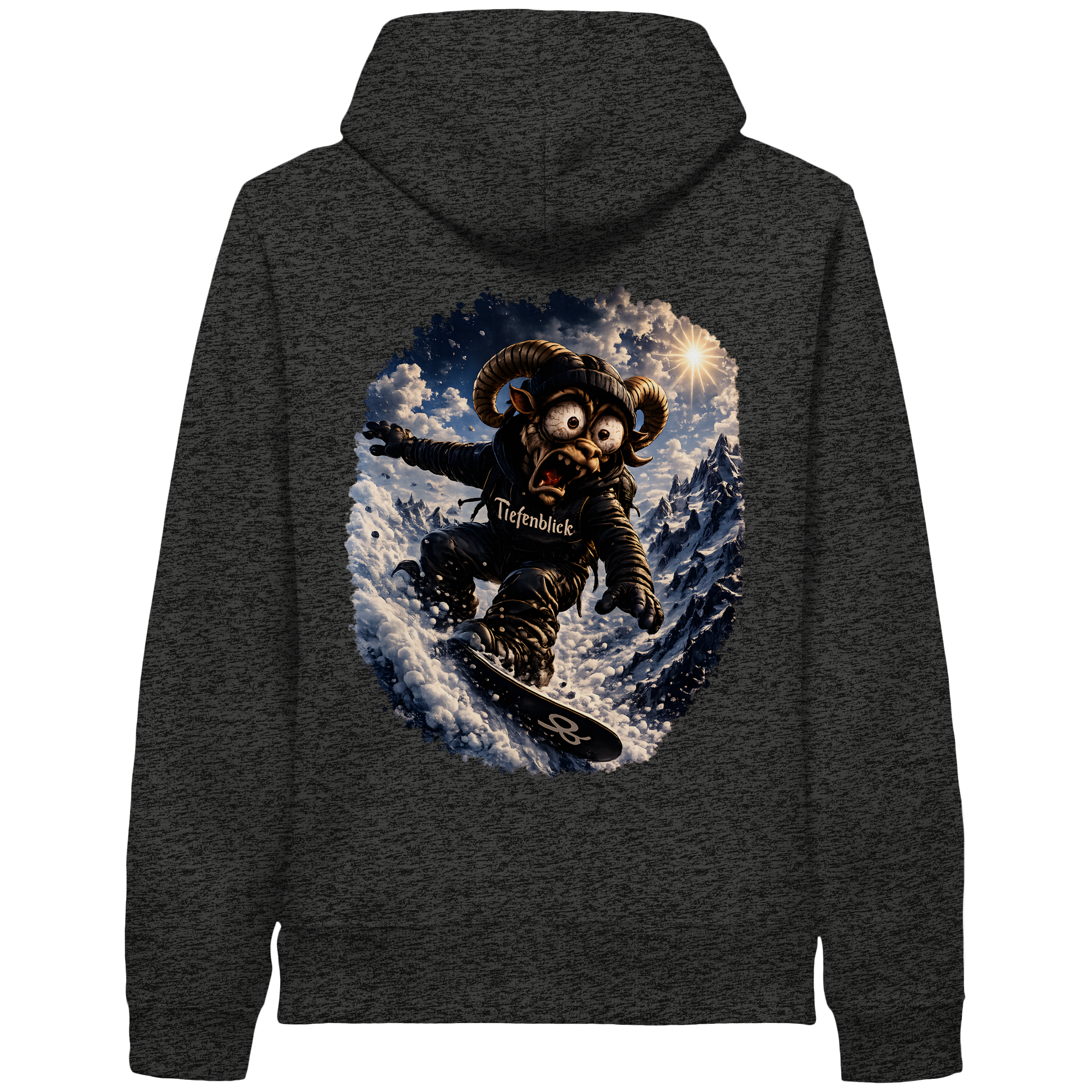 Tiefenblick Snowboarden - Organic Side Pocket Hoodie
