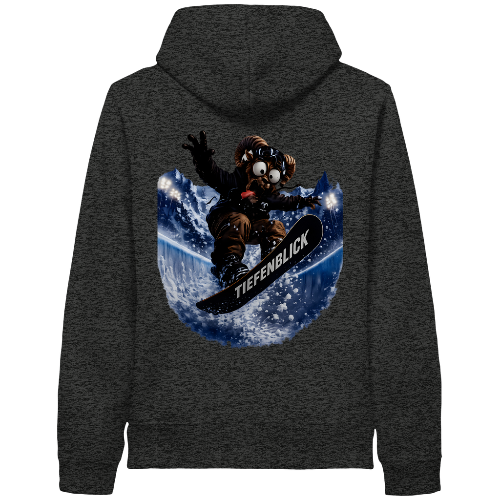 Tiefenblick Snowboarden Halfpipe- Organic Side Pocket Hoodie