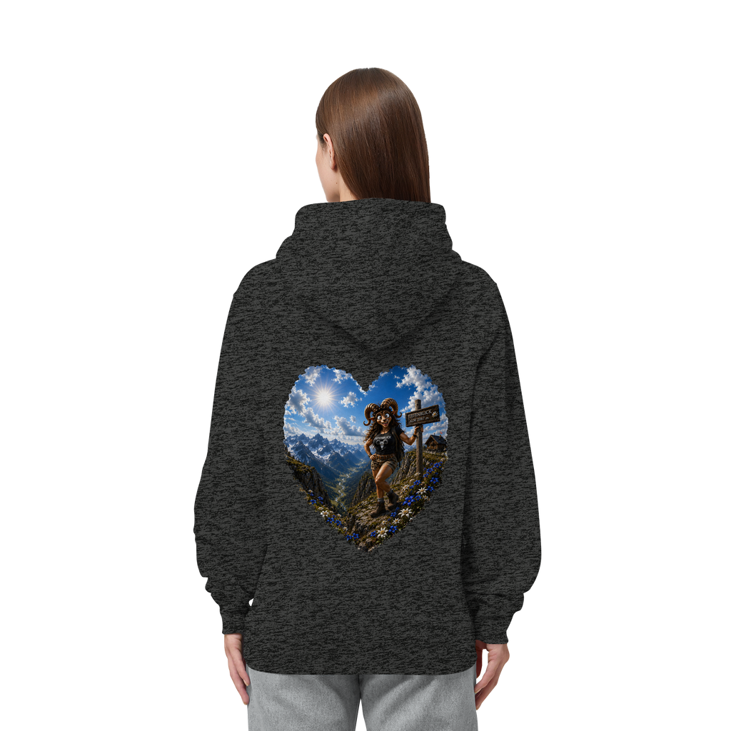 Tiefenblick Wandern Herz - Organic Side Pocket Hoodie