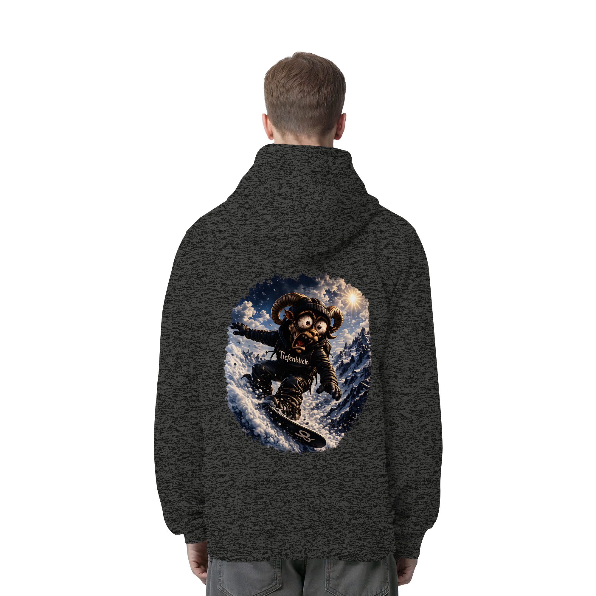 Tiefenblick Snowboarden - Organic Side Pocket Hoodie