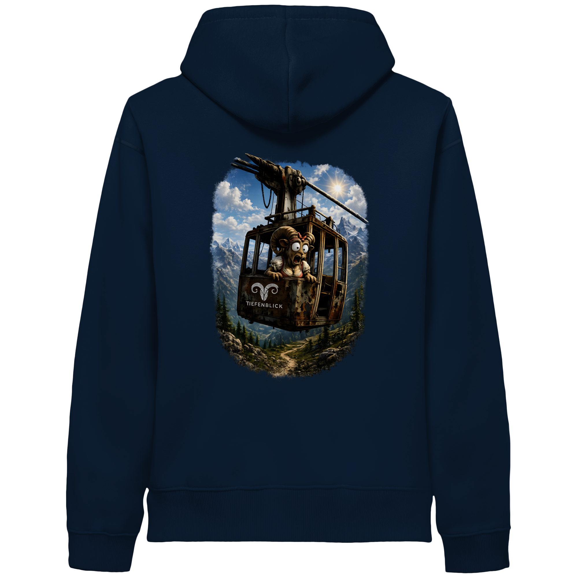 Tiefenblick Gondel Adrenalin Fun - Organic Side Pocket Hoodie