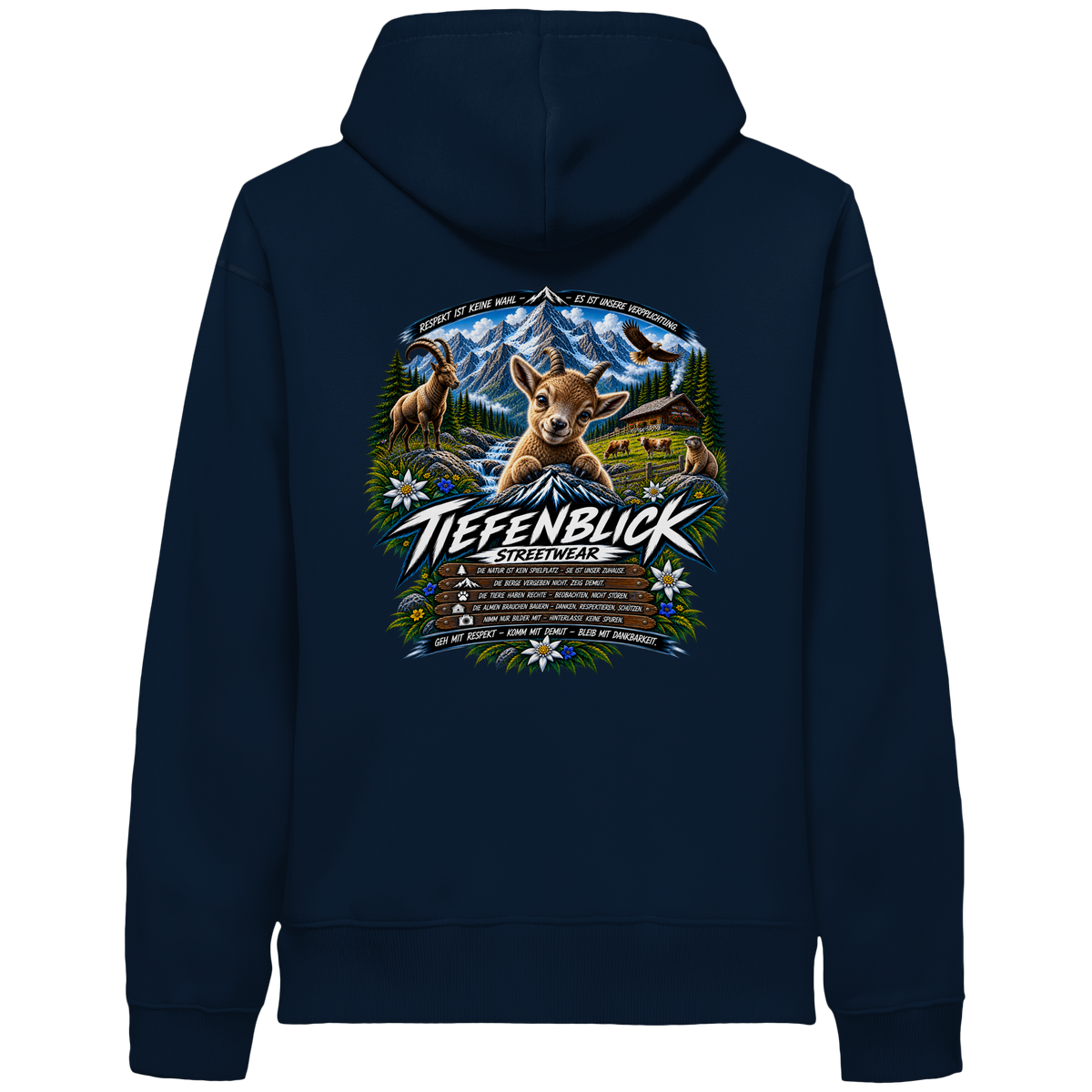 Tiefenblick Respekt Edition - Organic Side Pocket Hoodie