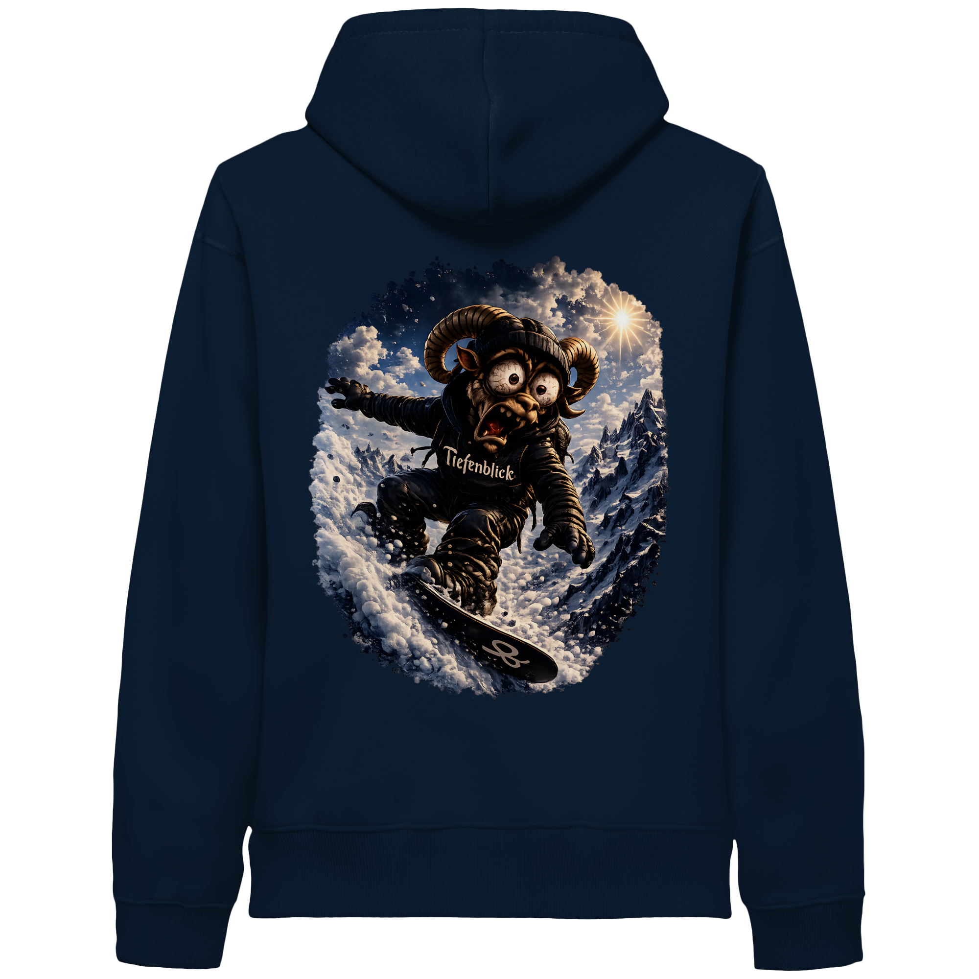Tiefenblick Snowboarden - Organic Side Pocket Hoodie