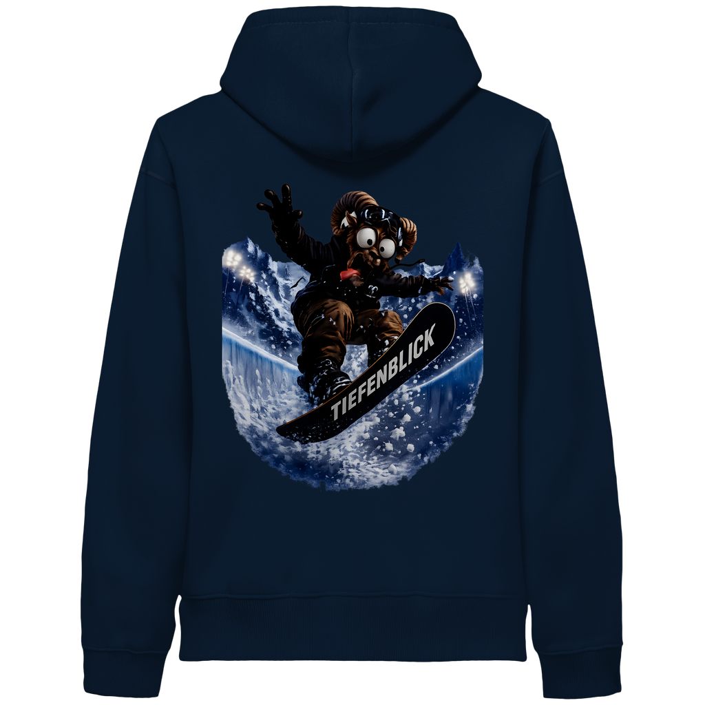 Tiefenblick Snowboarden Halfpipe- Organic Side Pocket Hoodie