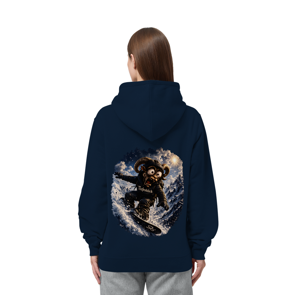 Tiefenblick Snowboarden - Organic Side Pocket Hoodie