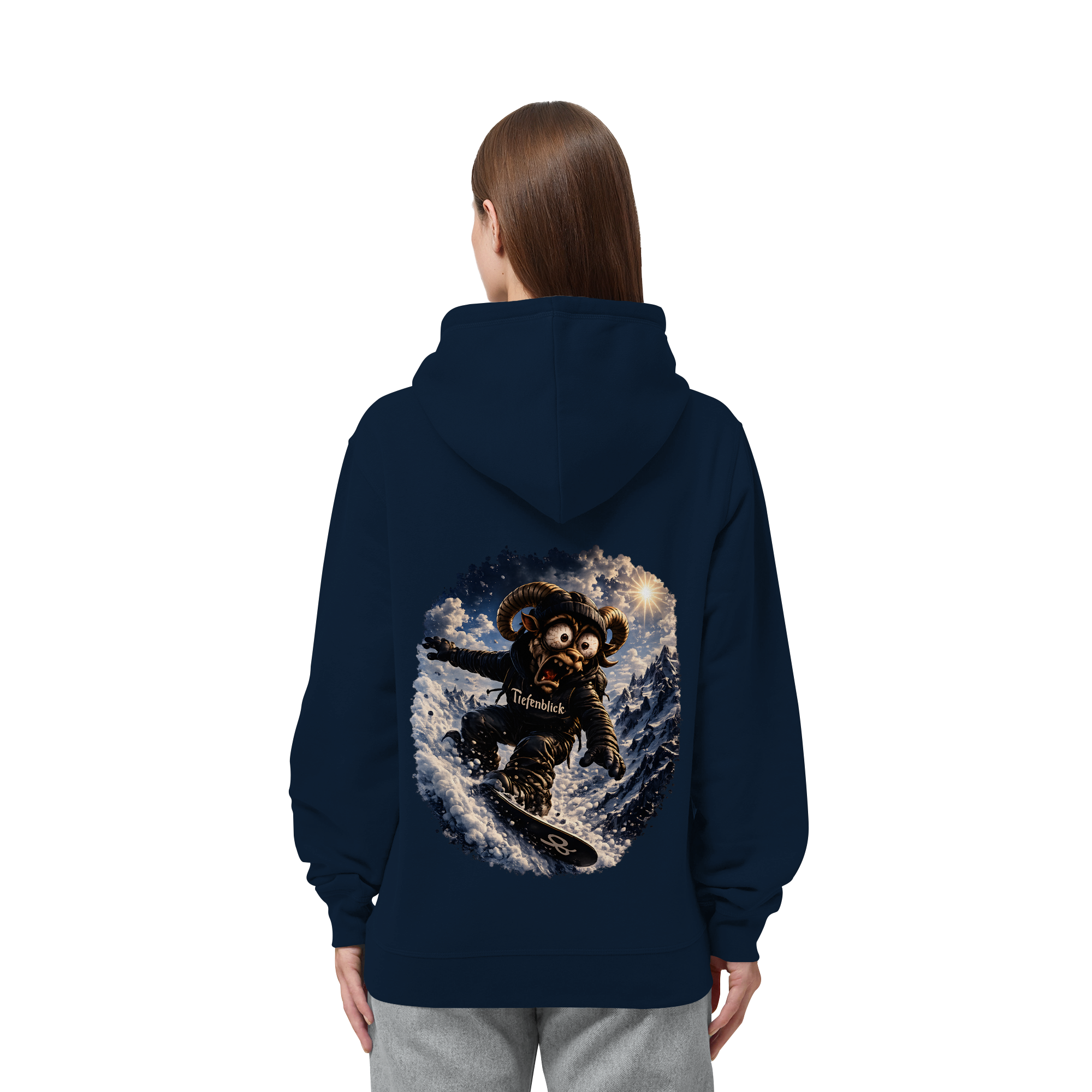 Tiefenblick Snowboarden - Organic Side Pocket Hoodie