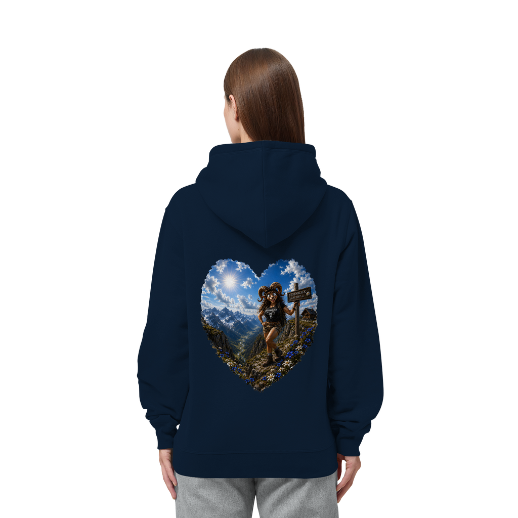 Tiefenblick Wandern Herz - Organic Side Pocket Hoodie