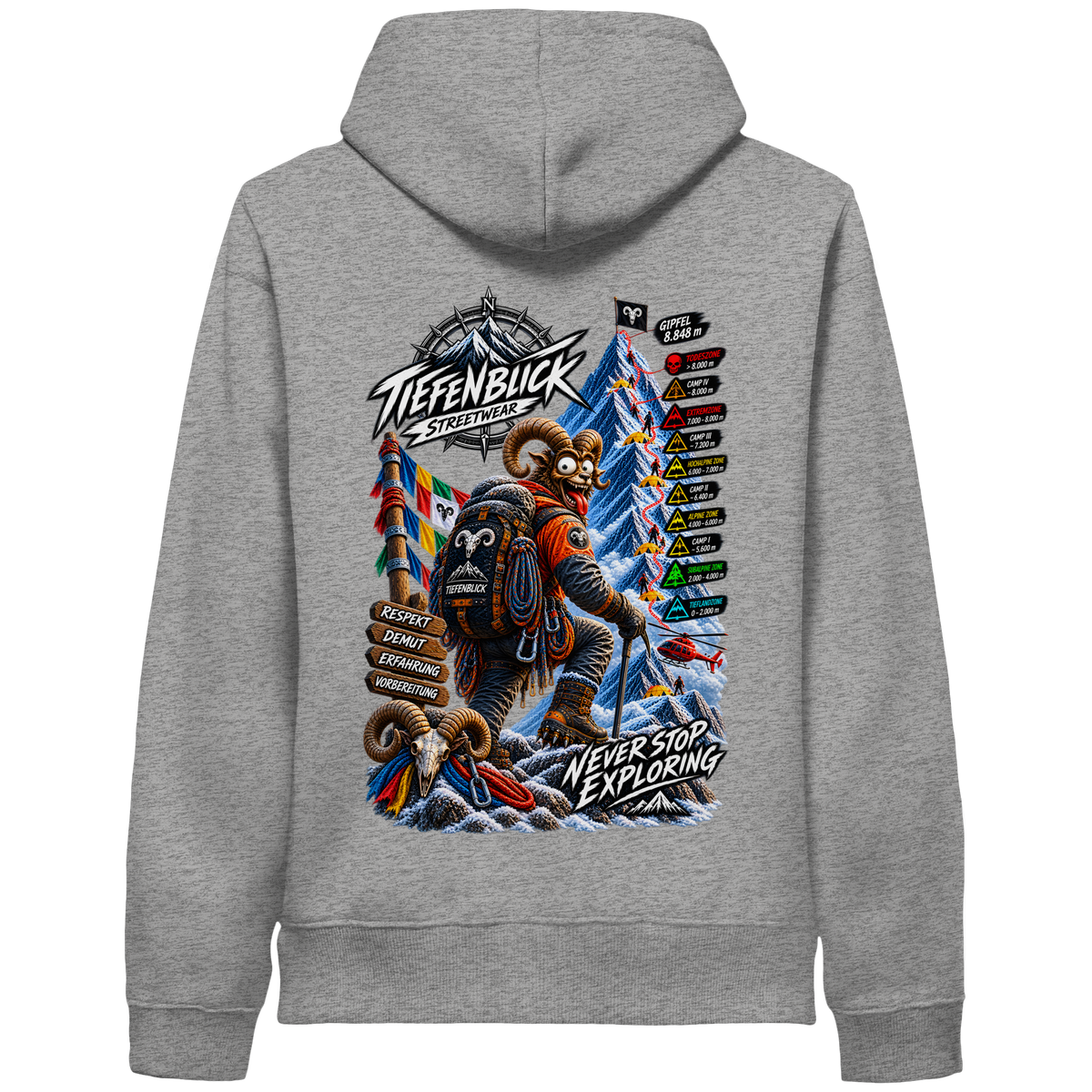 Tiefenblick Todeszone Fun - Organic Side Pocket Hoodie