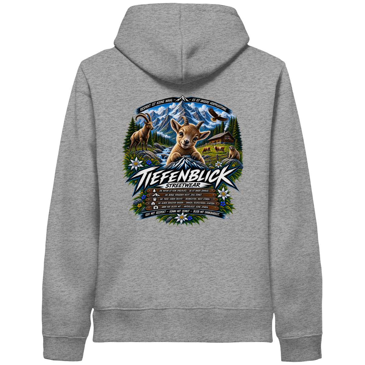 Tiefenblick Respekt Edition - Organic Side Pocket Hoodie