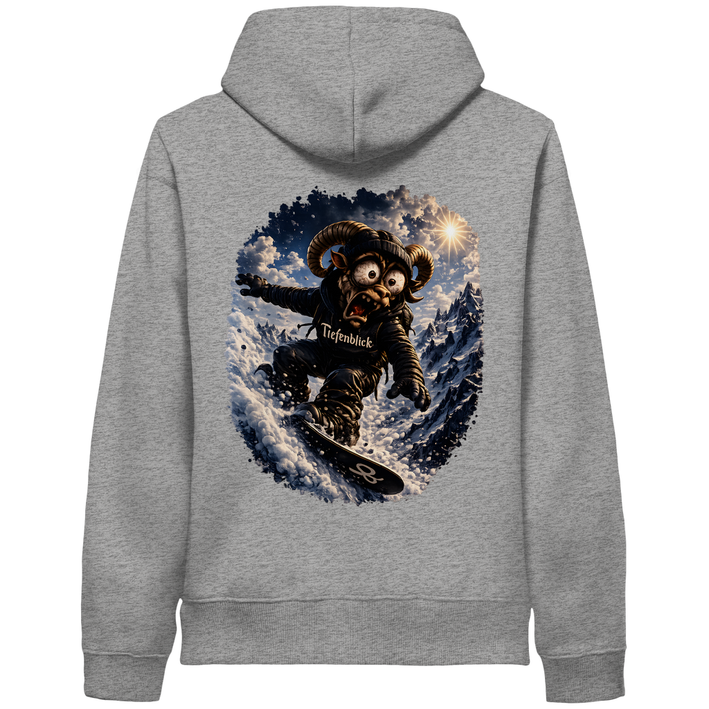 Tiefenblick Snowboarden - Organic Side Pocket Hoodie
