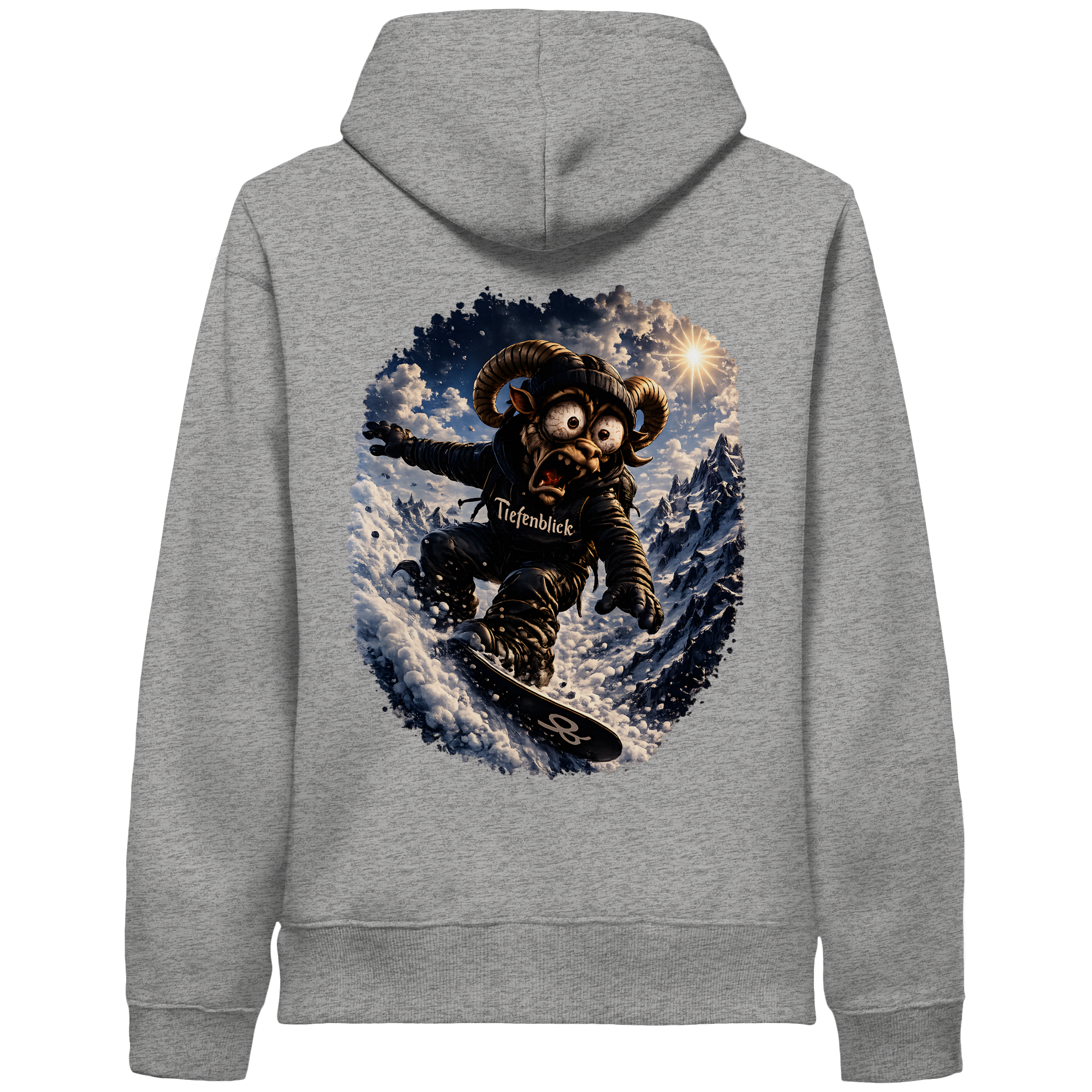 Tiefenblick Snowboarden - Organic Side Pocket Hoodie