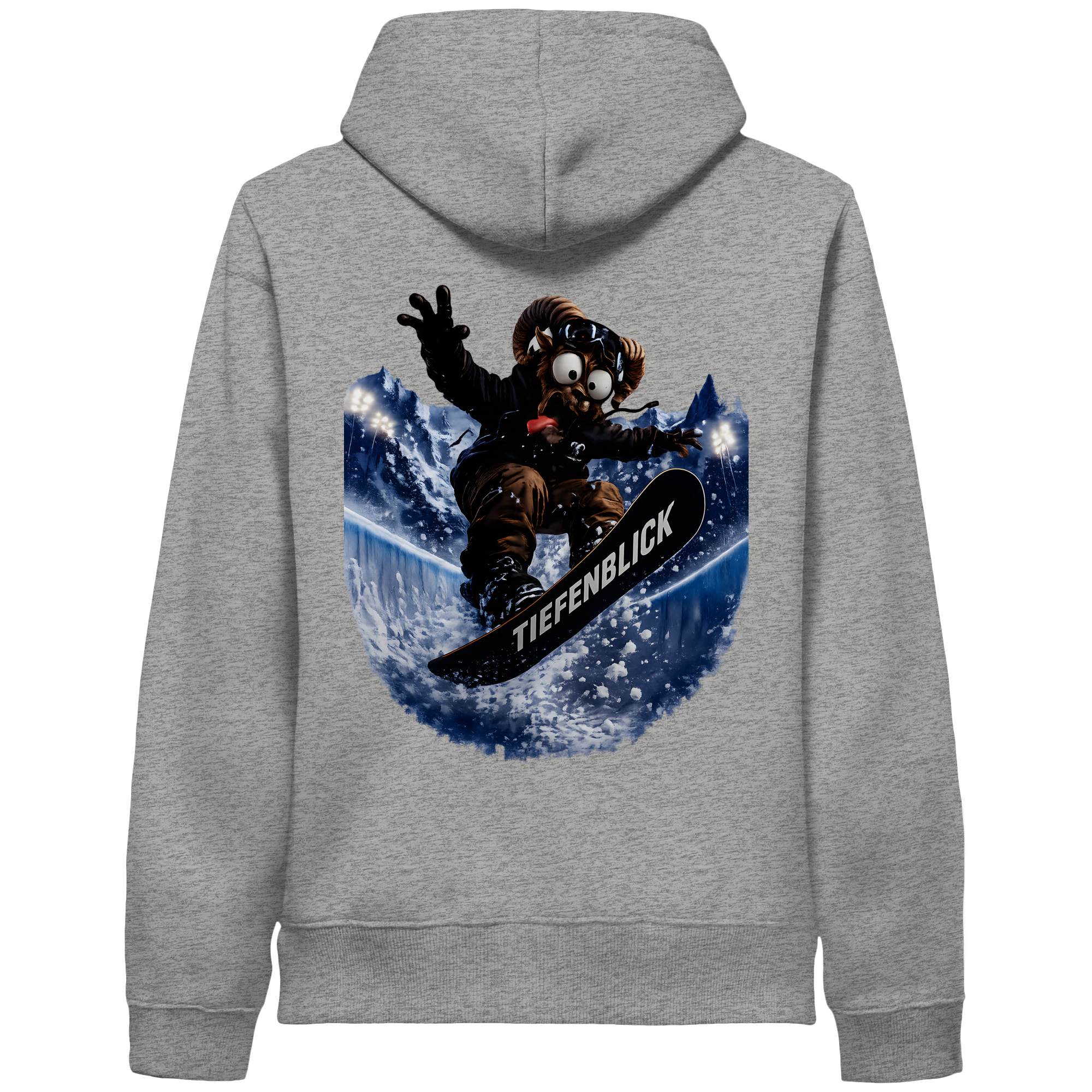 Tiefenblick Snowboarden Halfpipe- Organic Side Pocket Hoodie