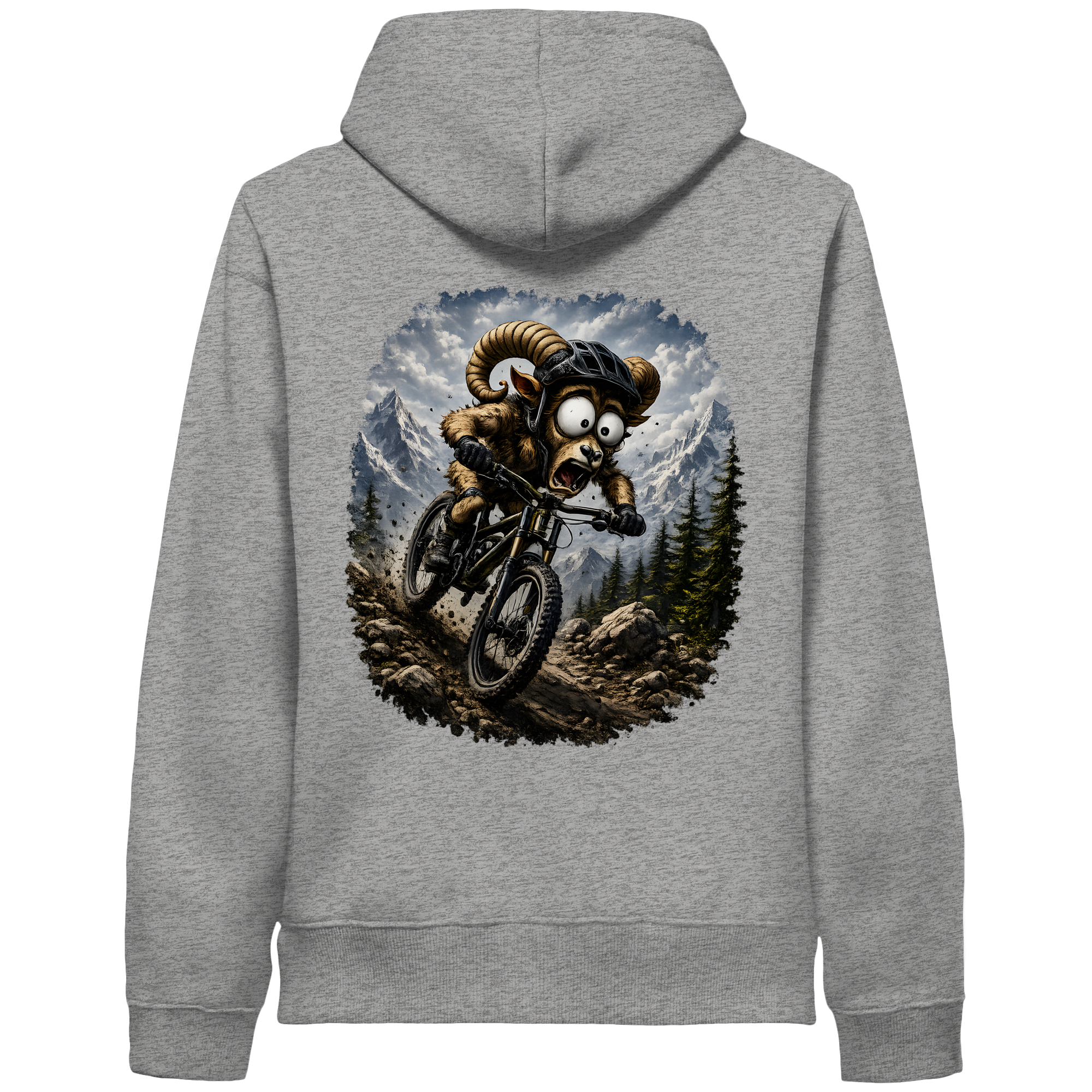 Tiefenblick Downhill - Organic Side Pocket Hoodie