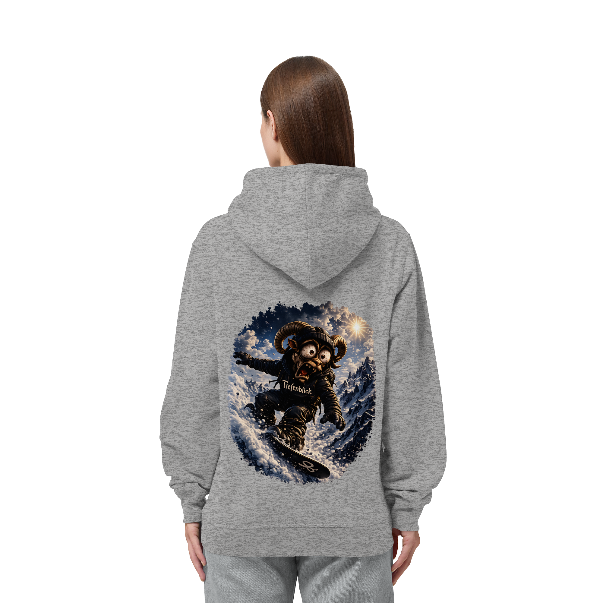 Tiefenblick Snowboarden - Organic Side Pocket Hoodie