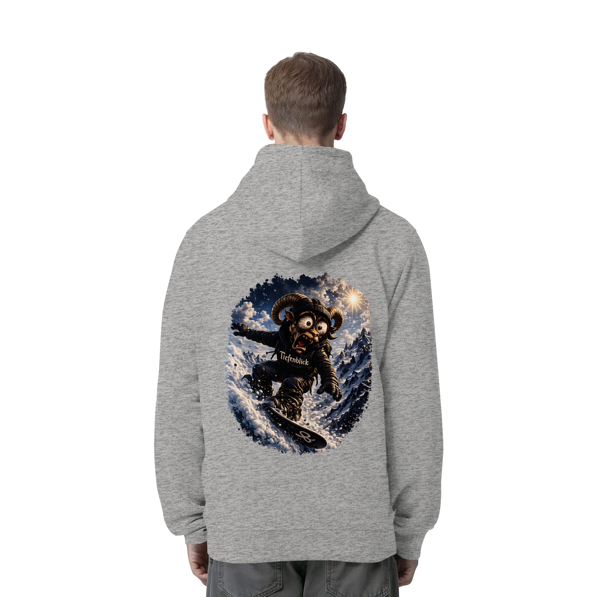 Tiefenblick Snowboarden - Organic Side Pocket Hoodie