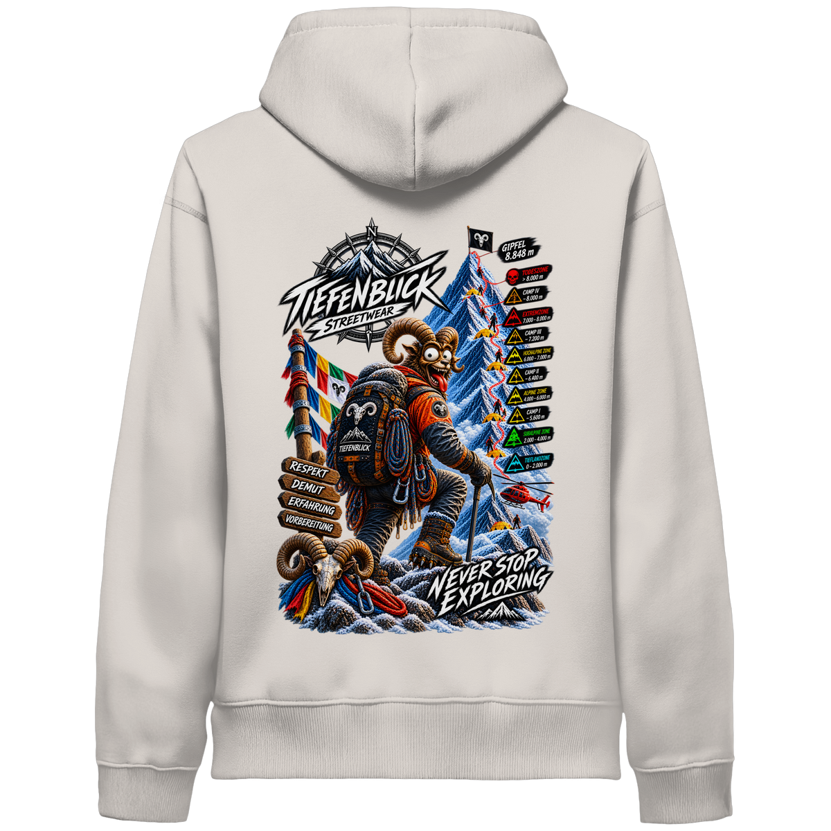 Tiefenblick Todeszone Fun - Organic Side Pocket Hoodie