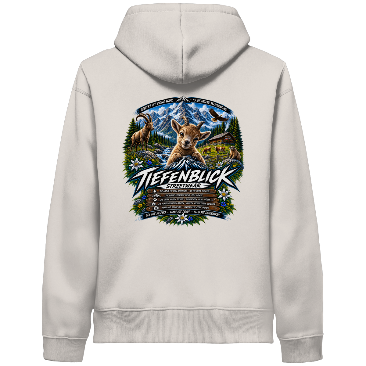 Tiefenblick Respekt Edition - Organic Side Pocket Hoodie