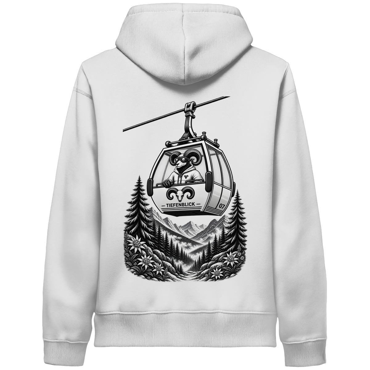 Tiefenblick Gondel Fun  - Organic Side Pocket Hoodie