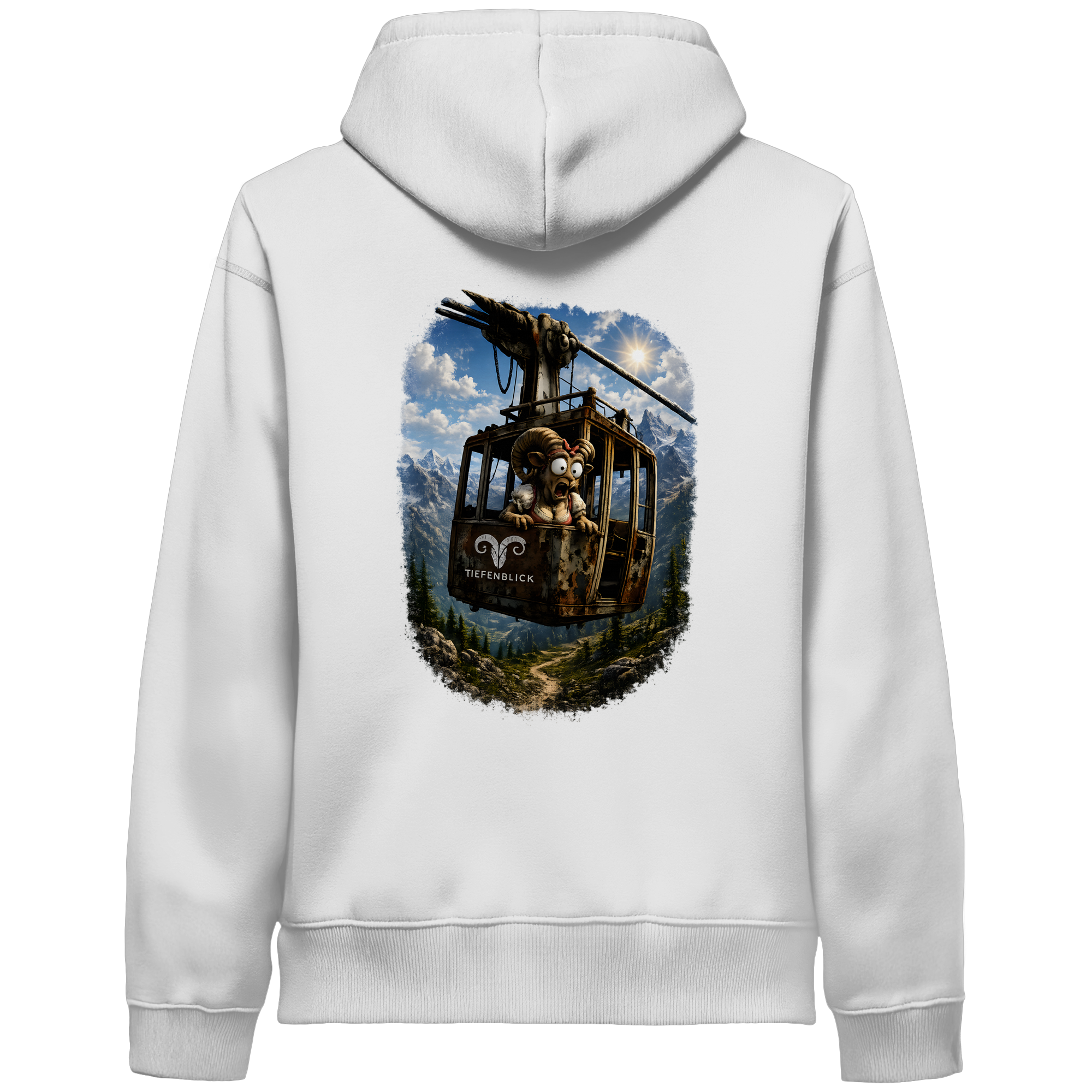 Tiefenblick Gondel Adrenalin Fun - Organic Side Pocket Hoodie