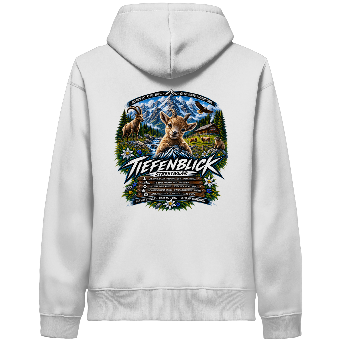 Tiefenblick Respekt Edition - Organic Side Pocket Hoodie