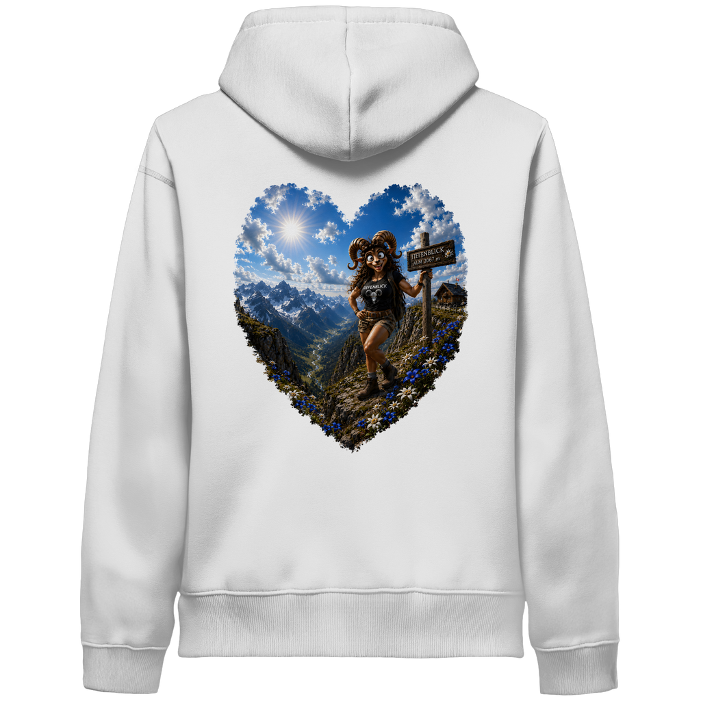 Tiefenblick Wandern Herz - Organic Side Pocket Hoodie