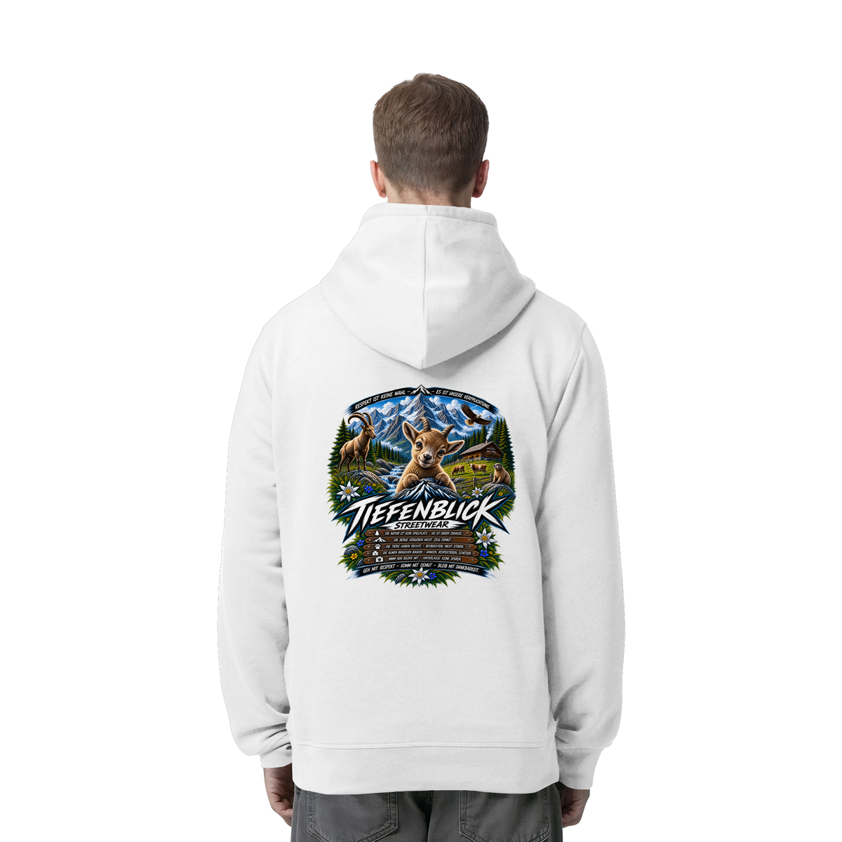 Tiefenblick Respekt Edition - Organic Side Pocket Hoodie