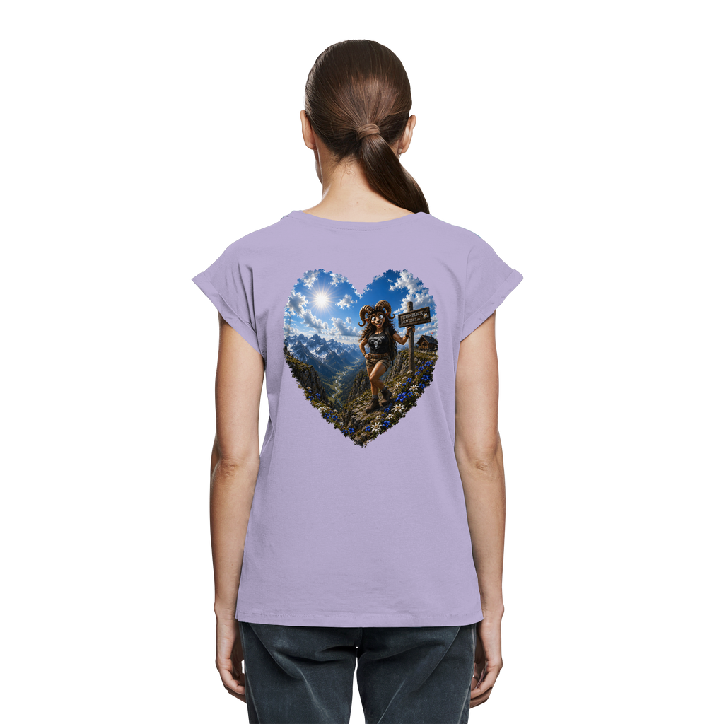 Tiefenblick Wandern Herz - Womens Extended Shoulder T-Shirt