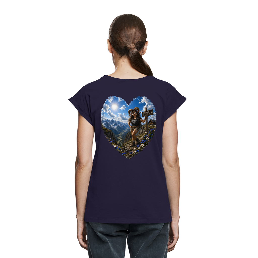 Tiefenblick Wandern Herz - Womens Extended Shoulder T-Shirt