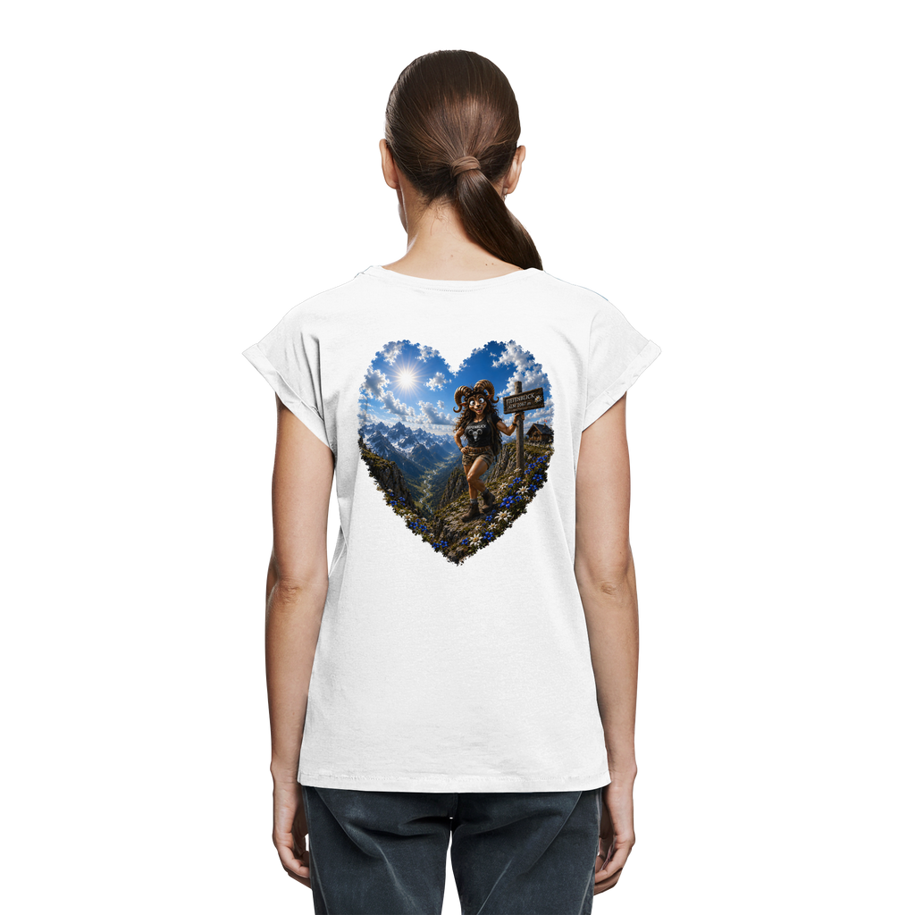 Tiefenblick Wandern Herz - Womens Extended Shoulder T-Shirt