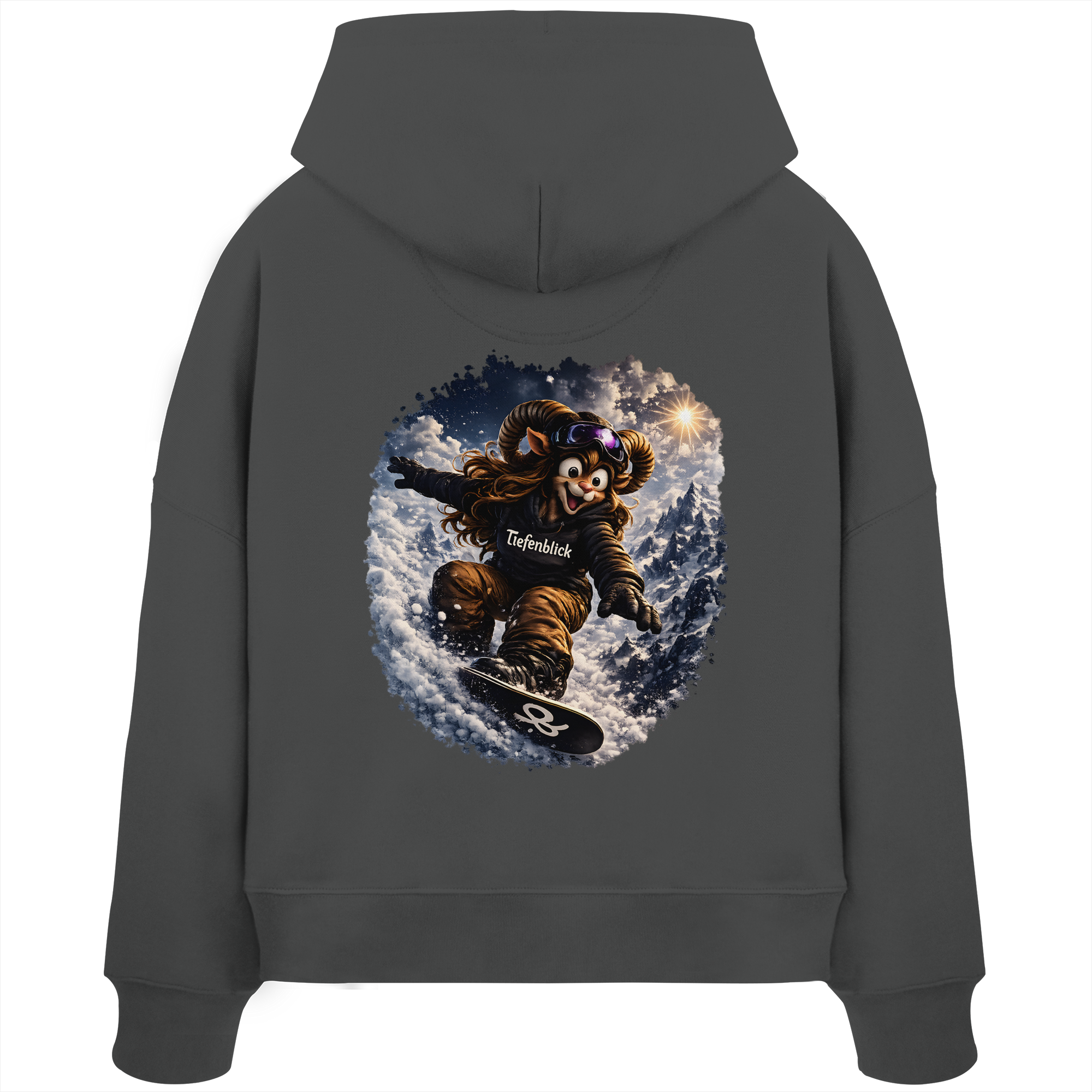 Tiefenblick Snowboarden  - Womens Organic Boxcut Hoodie