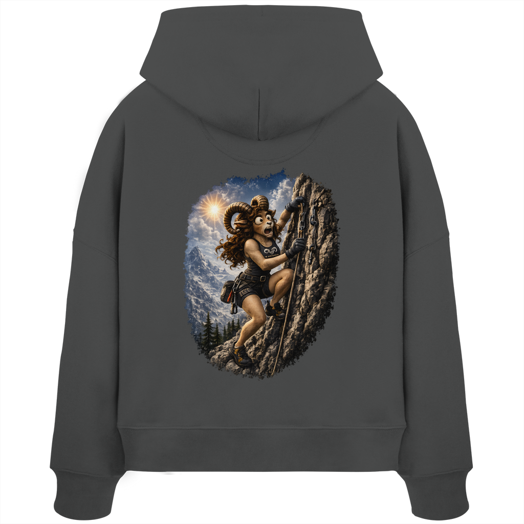 Tiefenblick Klettern - Womens Organic Boxcut Hoodie