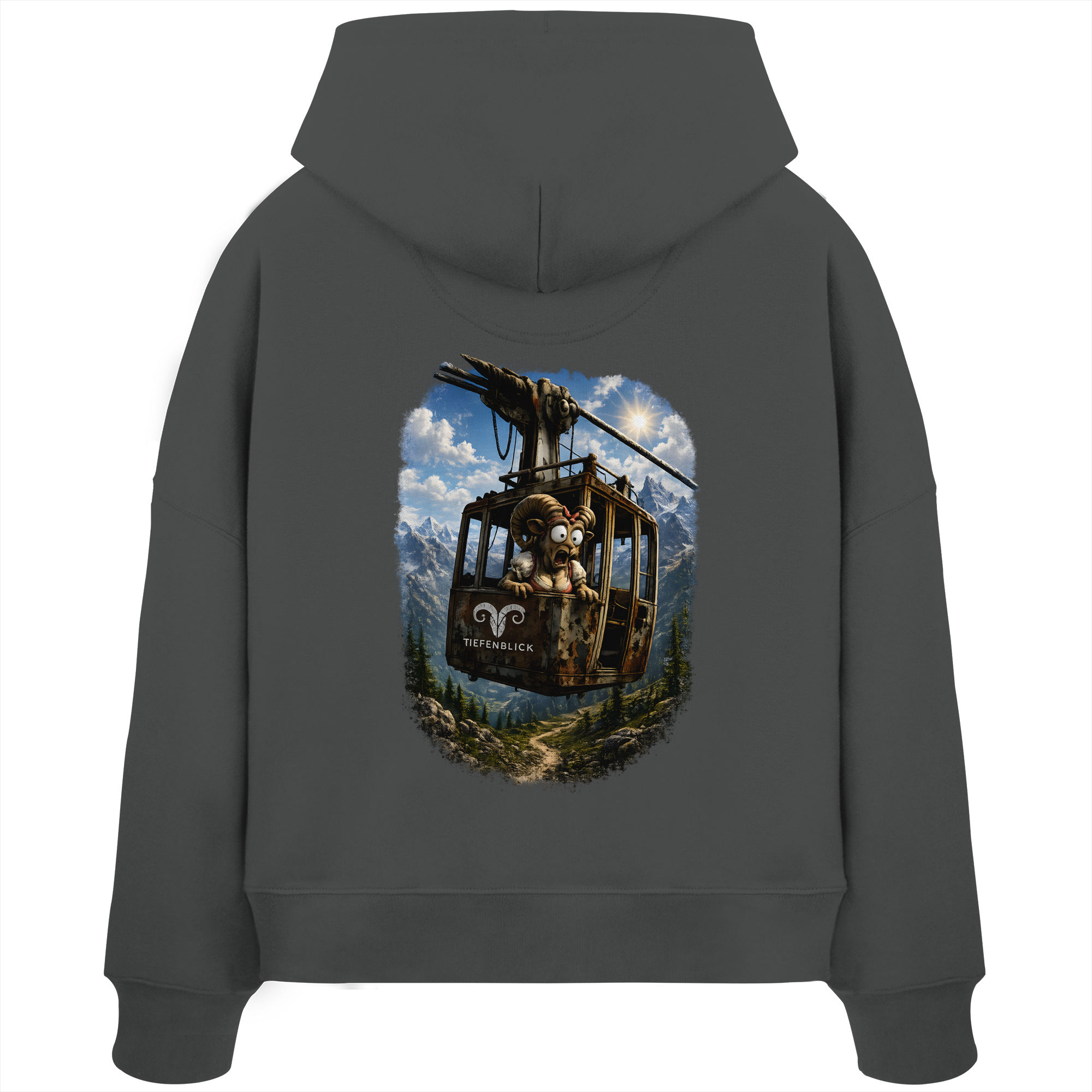 Tiefenblick Gondel Adrenalin Fun - Womens Organic Boxcut Hoodie