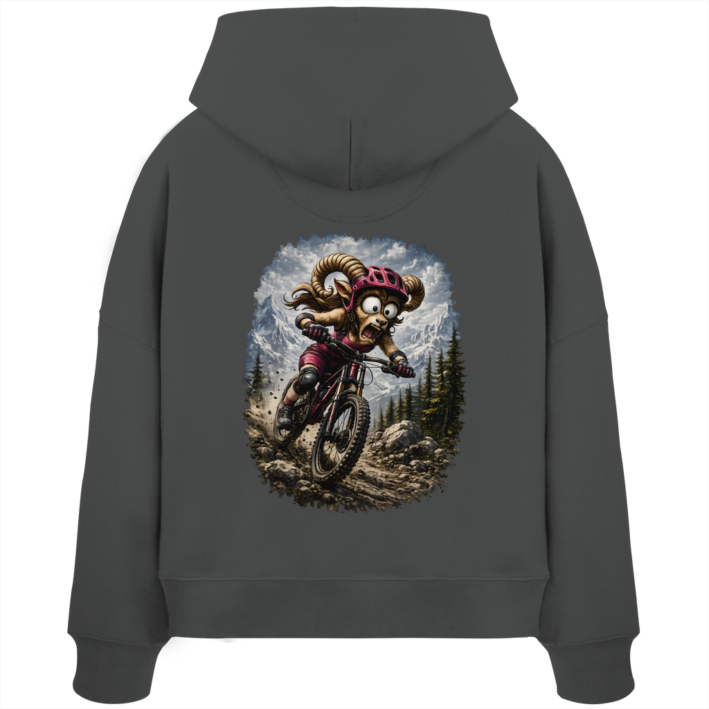 Tiefenblick Downhill - Womens Organic Boxcut Hoodie