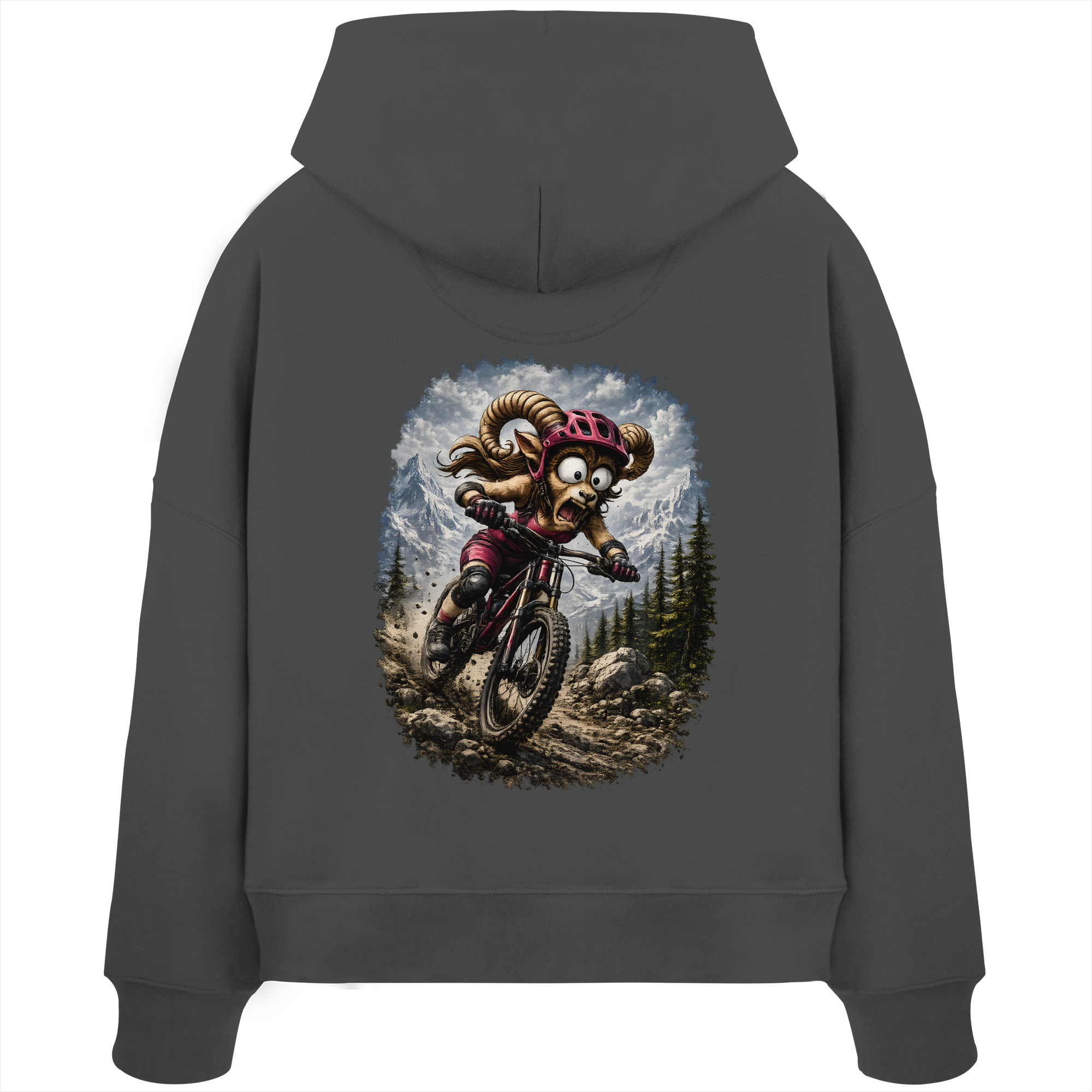 Tiefenblick Downhill - Womens Organic Boxcut Hoodie