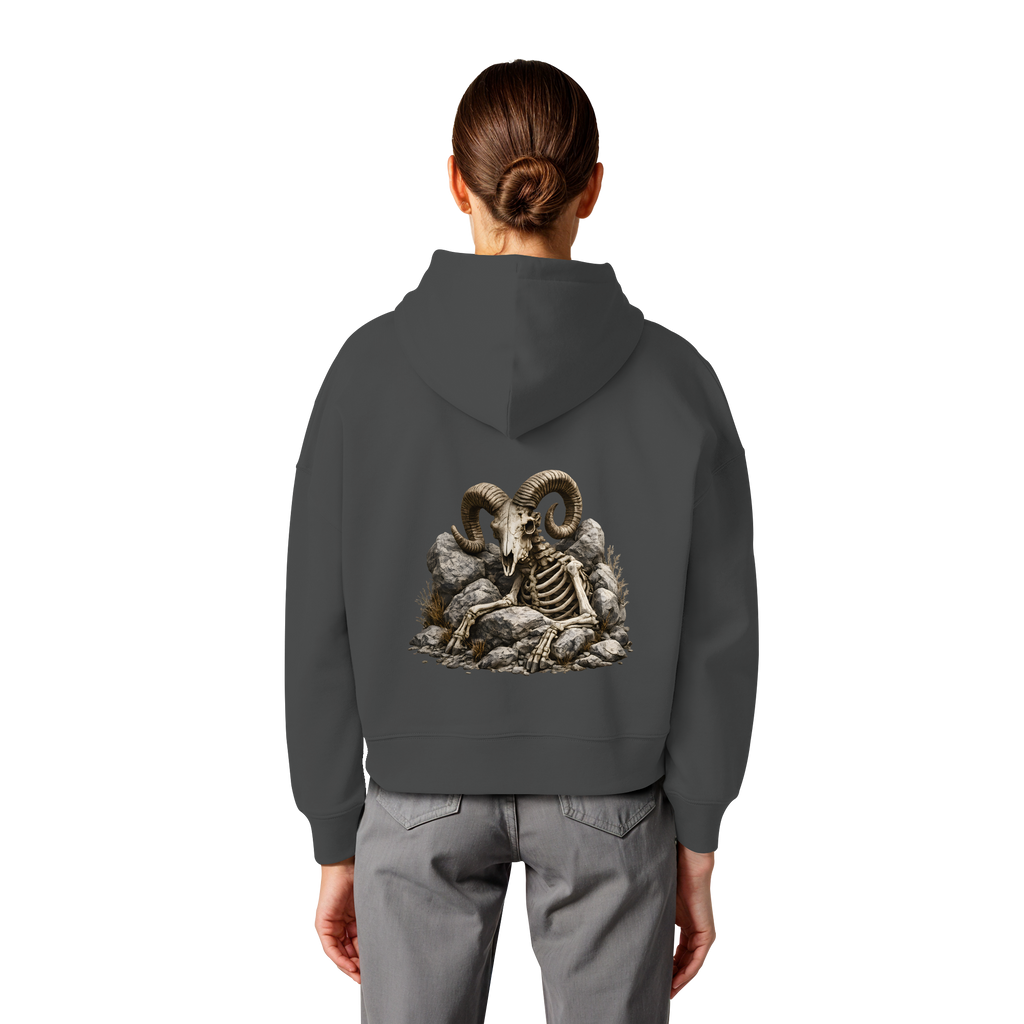 Tiefenblick Skelett Fun - Womens Organic Boxcut Hoodie