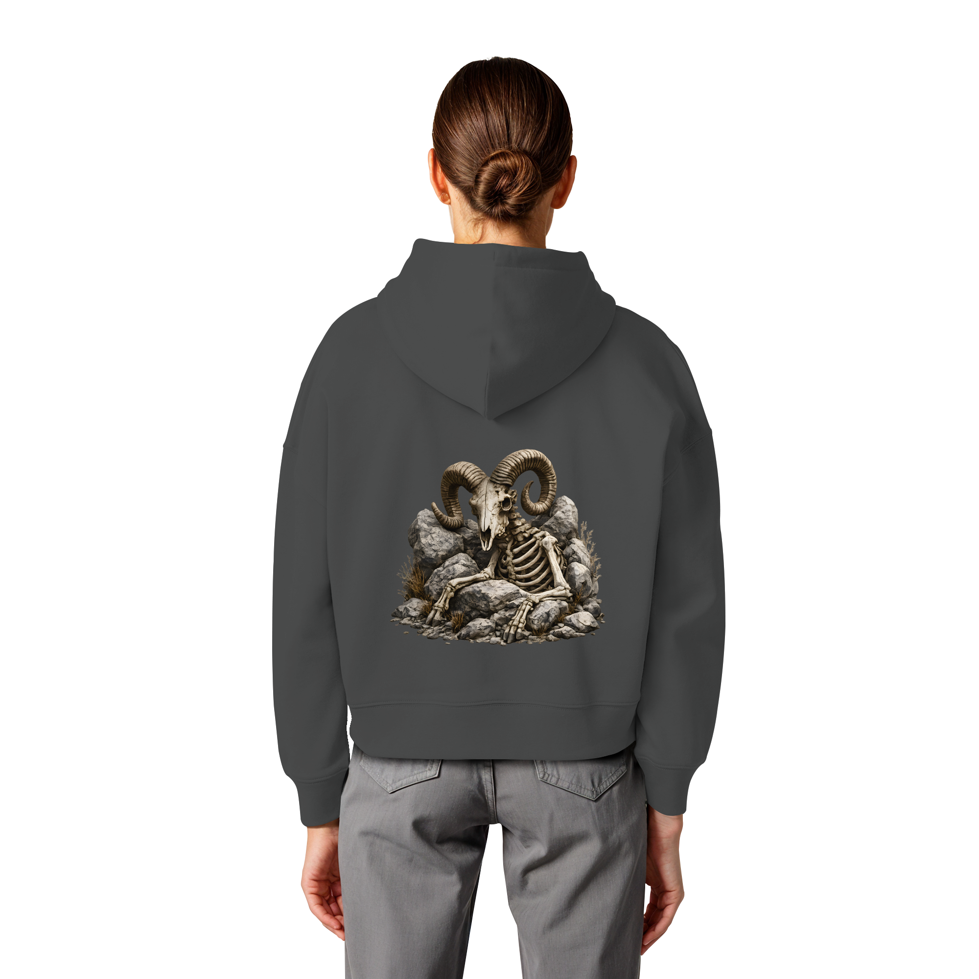 Tiefenblick Skelett Fun - Womens Organic Boxcut Hoodie