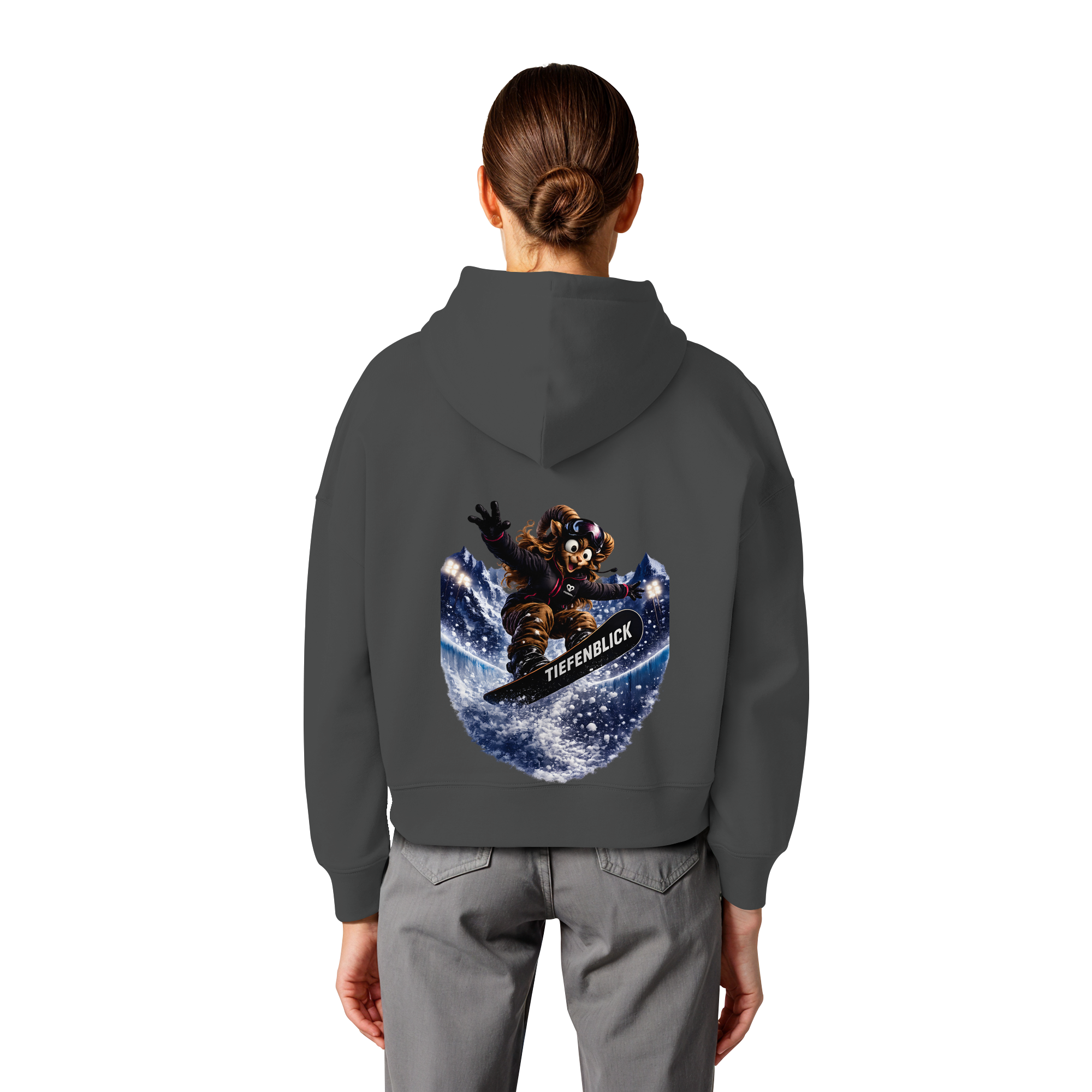 Tiefenblick Snowboarden Halfpipe - Womens Organic Boxcut Hoodie