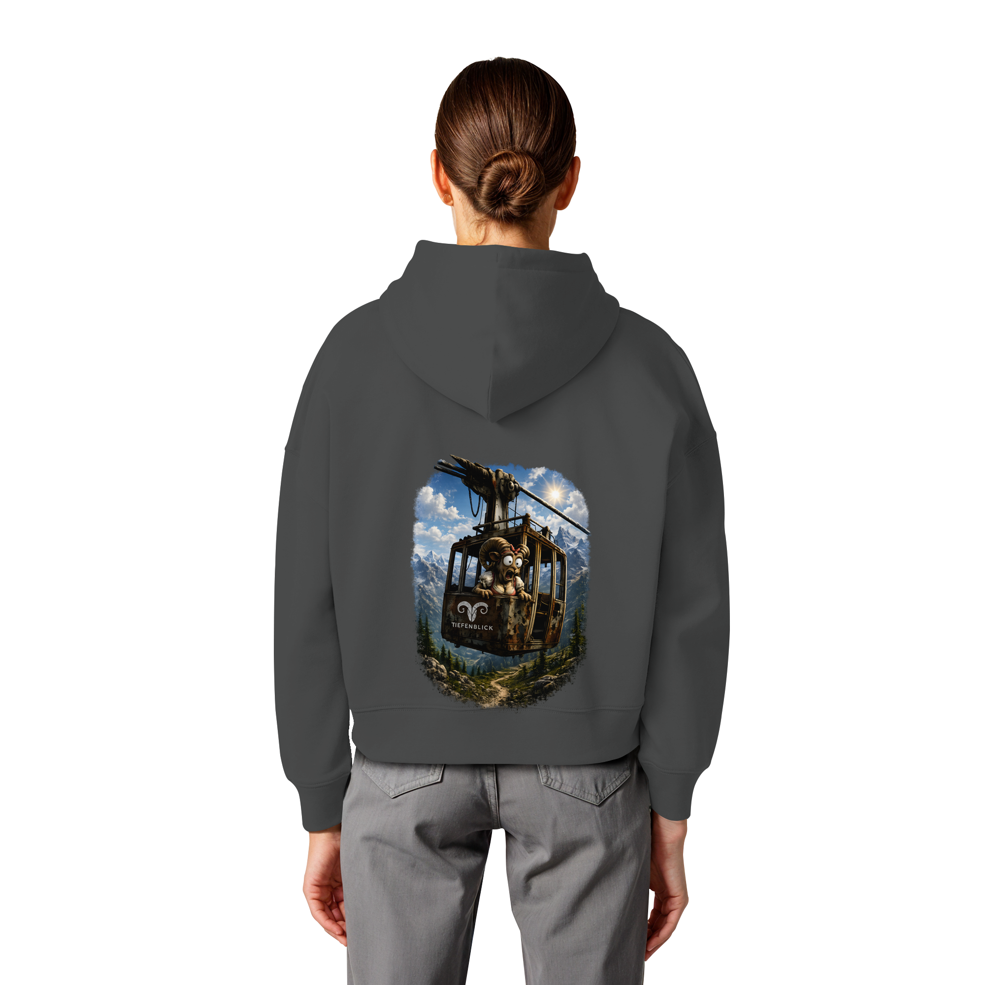 Tiefenblick Gondel Adrenalin Fun - Womens Organic Boxcut Hoodie