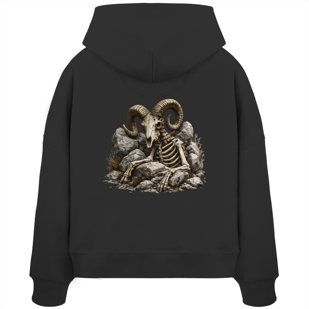 Tiefenblick Skelett Fun - Womens Organic Boxcut Hoodie