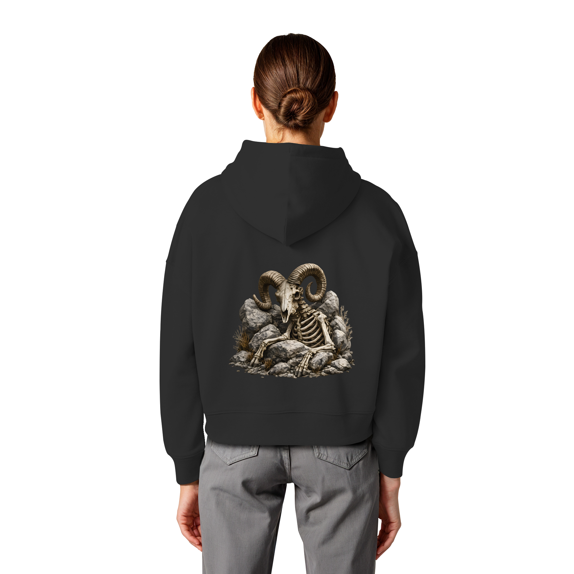 Tiefenblick Skelett Fun - Womens Organic Boxcut Hoodie