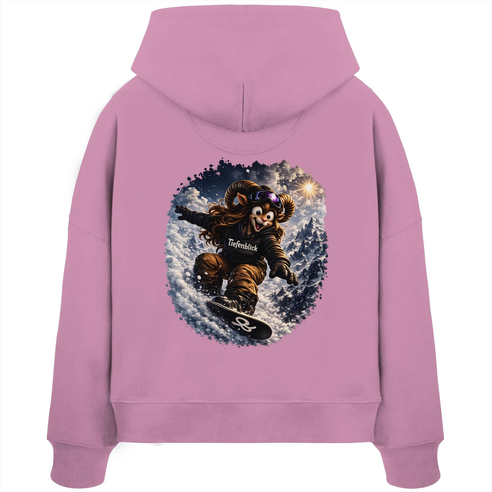 Tiefenblick Snowboarden  - Womens Organic Boxcut Hoodie