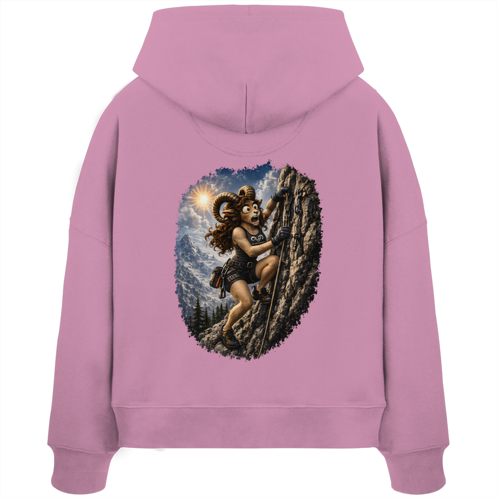 Tiefenblick Klettern - Womens Organic Boxcut Hoodie