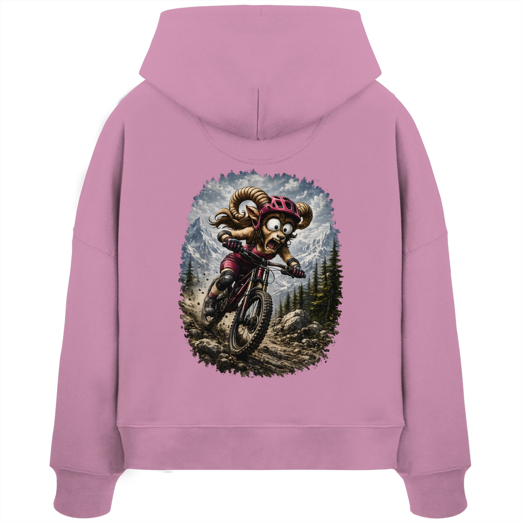 Tiefenblick Downhill - Womens Organic Boxcut Hoodie