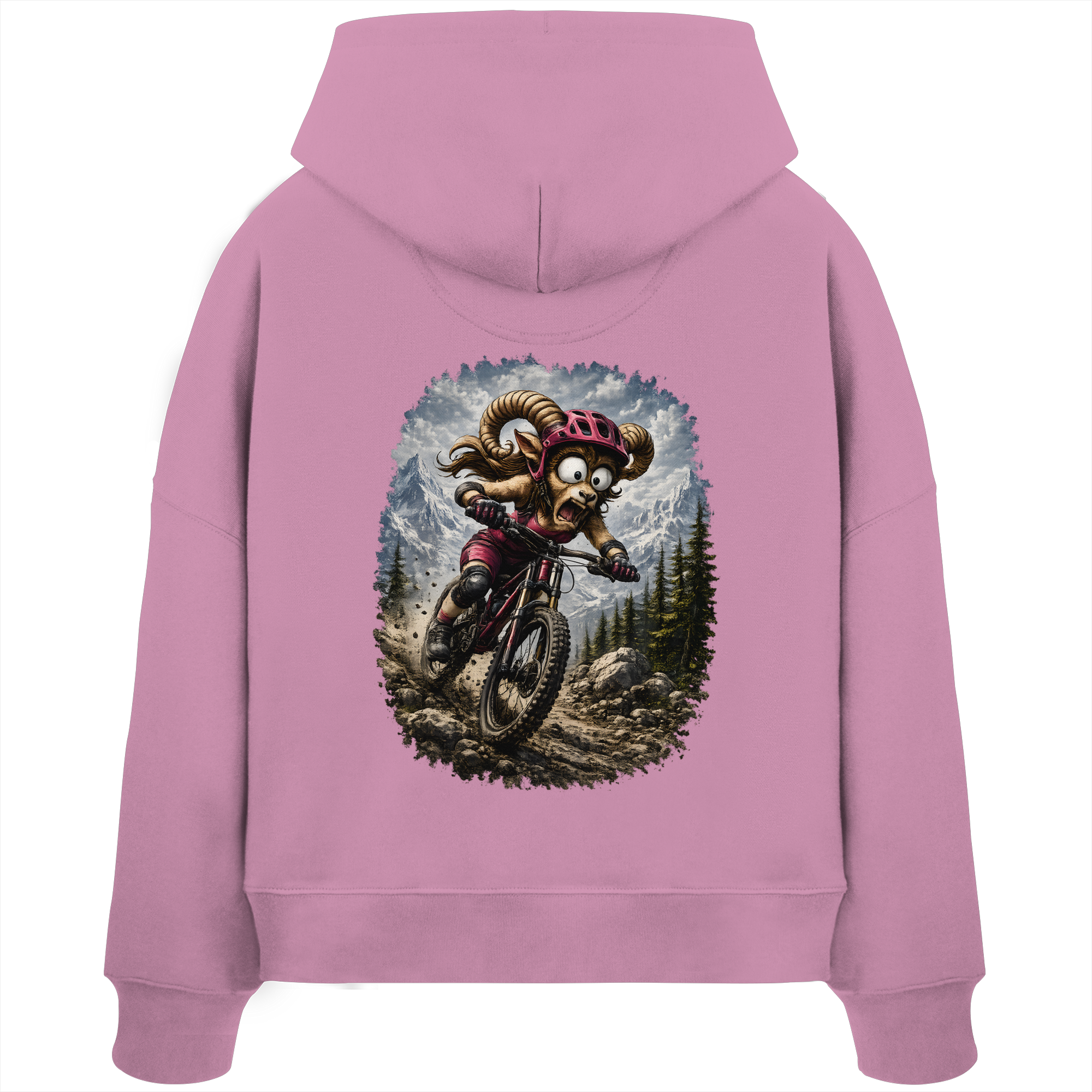 Tiefenblick Downhill - Womens Organic Boxcut Hoodie