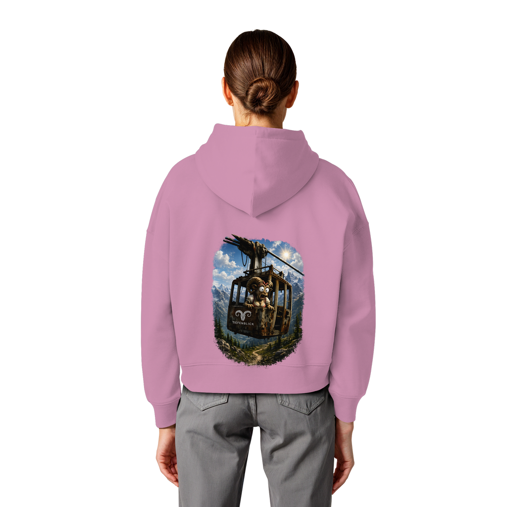 Tiefenblick Adrenalin Gondel Fun - Womens Organic Boxcut Hoodie