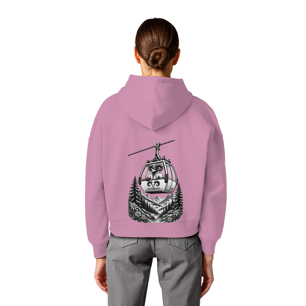 Tiefenblick Gondel Fun  - Womens Organic Boxcut Hoodie