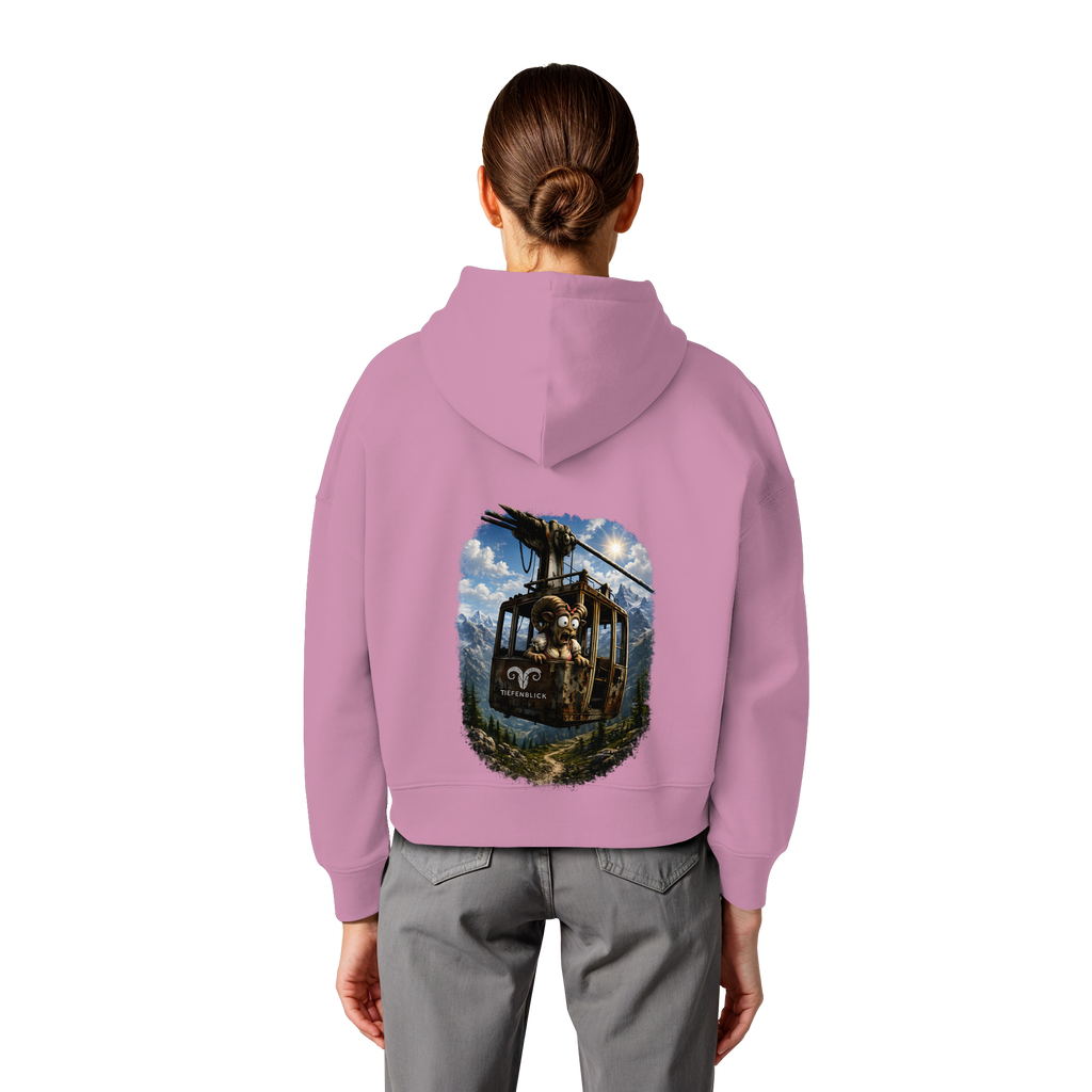 Tiefenblick Gondel Adrenalin Fun - Womens Organic Boxcut Hoodie